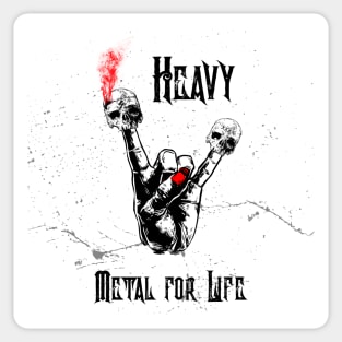 Heavy Metal For Life Rocker Sticker